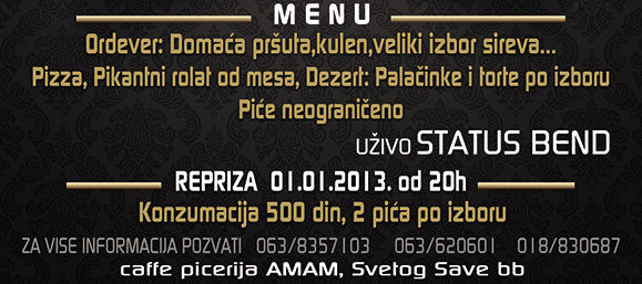 picerija amam menu